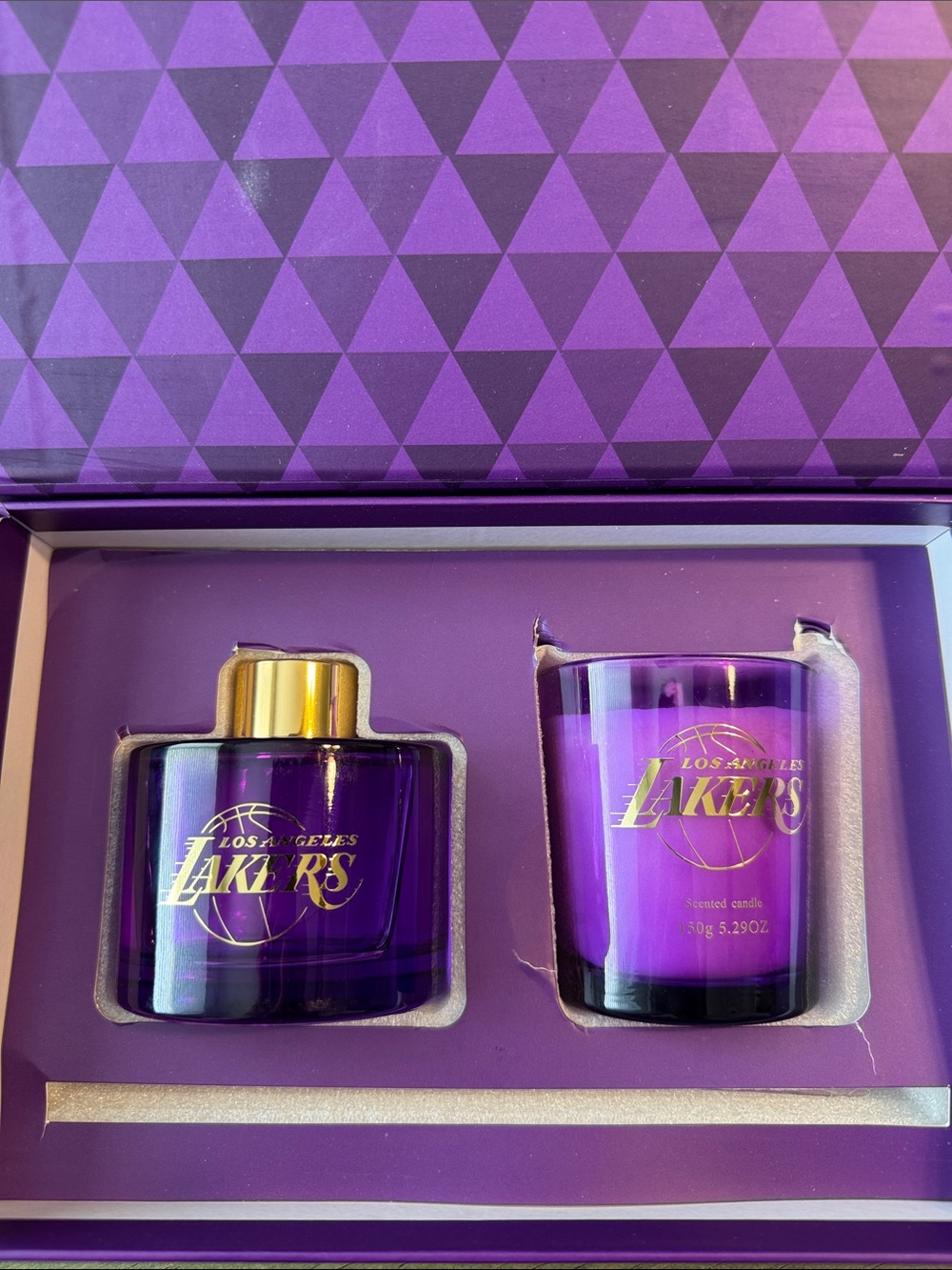 Los Angeles Lakers home fragrance gift set NWOT
